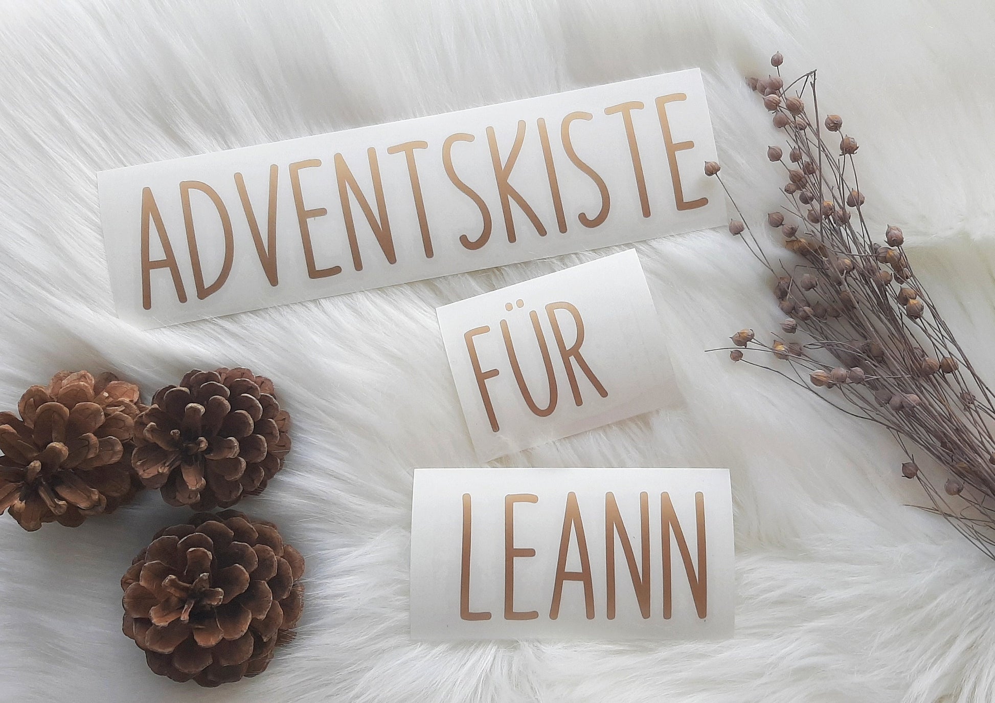 Adventskiste Groß Aufkleber, DIY Kalender, Adventskalender zum befüllen Schriftzüge Aufkleber Sticker Adventskalender Adventsbox