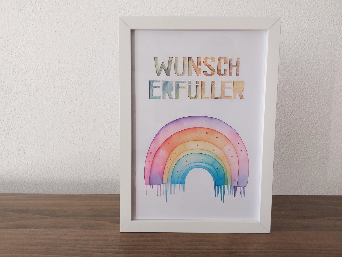 Geldgeschenk Aquarell - Wunscherfüller mit verschiedneen Motiven im Aquarell-Look: Insel, Regenbogen, Surfbrett, Wolke, Herz Rot, Luftballon, Herz Blau, Heißluftballon